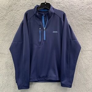ZERO RESTRICTION Sweater Mens Size XL Pullover 1/4 Zip Blue Extra Large
